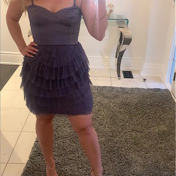 BCBG dress size 0. Deep purple. Worn twice. - Picture 4 of 8